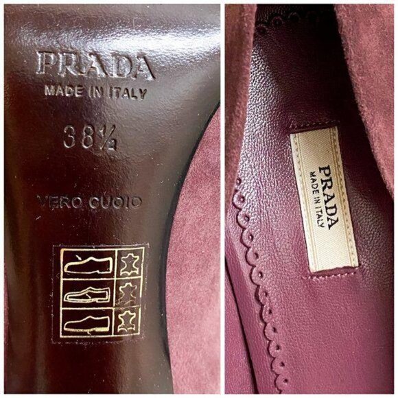 New Prada mauve suede buckle strap pumps size 38.5‎ - Picture 7 of 9